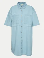 Sukienki - Roxy Sukienka jeansowa Pacific Night ERJDD03005 Niebieski Relaxed Fit - miniaturka - grafika 1