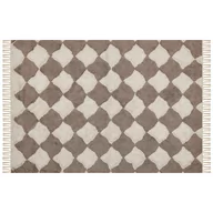 Dywany - Lumarko Dywan bawełniany 160 x 230 cm brązowy z beżowym SINOP - miniaturka - grafika 1