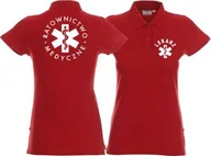 Odzież robocza - Promostars LPP - Koszulka Polo damska LEKARZ czerwona - miniaturka - grafika 1