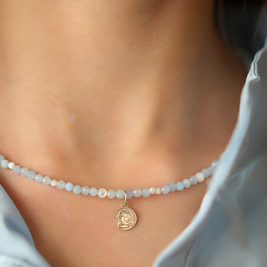 Naszyjnik Aqua Monet - akwamaryn byNADI