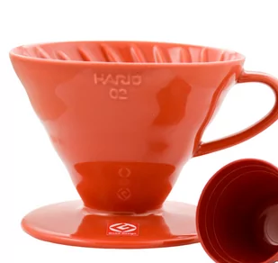 Hario Ceramiczny Drip V60-02 - CZERWONY - Zaparzacze i kawiarki - miniaturka - grafika 1