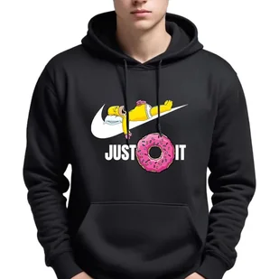 Bluza Męska Czarna Z Kapturem Just Do It Simpsons Sportowe Super Wzory - L - Bluzy męskie - miniaturka - grafika 1