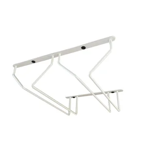 Wieszak Na Kieliszki 2-rzędowy - Biały Połysk dł.29,2cm - Meble modułowe i akcesoria - miniaturka - grafika 1