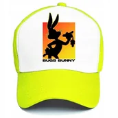 Czapki i chusty sportowe męskie - Czapka z Daszkiem BUGS BUNNY Dla Fana Kreskówek Wzory Biało Żółta - miniaturka - grafika 1