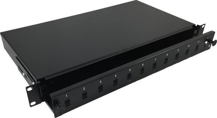 Alantec Panel światłowodowy Przełącznica 12xSC sim 1U Czarny