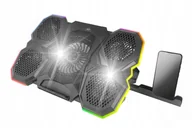 Podkładki chłodzące pod laptopa - PODKŁADKA POD LAPTOP GAMING PODŚWIETLANA LED RGB - miniaturka - grafika 1