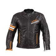 Odzież motocyklowa - W-TEC Skórzana kurtka motocyklowa W-TEC Brenerro, Black-Orange-White, L 17706-L - miniaturka - grafika 1