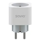 Systemy inteligentnych domów - SAVIO INTELIGENTNE GNIAZDKO WI-FI, 16A, TIMER, POMIAR ZUŻYCIA ENERGII, AS-01 - miniaturka - grafika 1