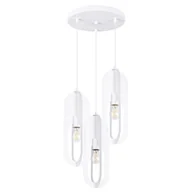 Lampy sufitowe - Lampa wisząca NICUS 3P biała SOLLUX LIGHTING - miniaturka - grafika 1