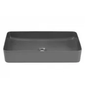 Meble łazienkowe - UMYWALKA NABLATOWA SLIM 2 E-6275 DP szary mat /basin mat grey 60cm /double packing - miniaturka - grafika 1