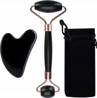 Masażery - Masażer Jadeitowy Wałek I Guasha Czarny Mj-4 - miniaturka - grafika 1