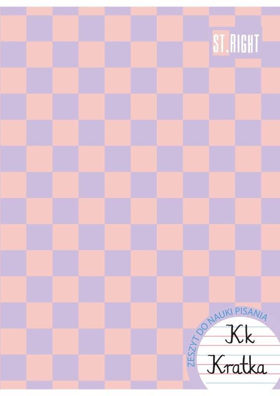 Zeszyt do nauki pisania. A4 32 kartki linia dwukolorowa. Okładka laminowana 70 g/m2. Checkered Vibe
