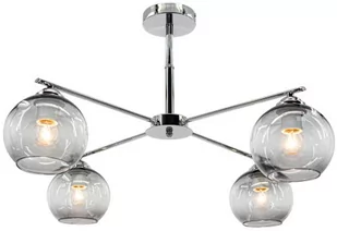 MLAMP Modernistyczna LAMPA sufitowa ELM1859/4 8C MLAMP szklana OPRAWA loftowa chrom ELM1859/4 8C - Lampy sufitowe - miniaturka - grafika 1