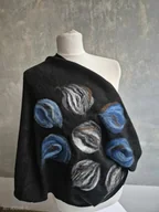 Apaszki i szaliki damskie - komin wełniany handmade w kwiaty rudaklara - miniaturka - grafika 1