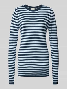 Sweter z dzianiny z okrągłym dekoltem model ‘DIANE’ - Swetry damskie - miniaturka - grafika 1