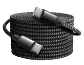 Kable USB - Czarny Kabel USB-C / USB-C 10m (10 metrów) USB C - USB C 6A 60W - miniaturka - grafika 1