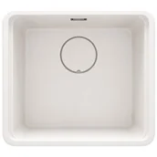 Zlewozmywaki - DEANTE Zlewozmywak 50x45 MOMI alabaster, elementy stalowe ZKM_A10A - miniaturka - grafika 1