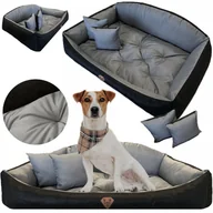 Legowiska dla psów - Legowisko Dla Psa Kanapa Posłanie Muszla 100X75 Cm Wodoodporne Poduszki Pikowane Szare - miniaturka - grafika 1