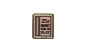 101 Inc. - Naszywka 3D - Insert Coin to Play - Piaskowy - Odzież taktyczna i umundurowanie - miniaturka - grafika 1