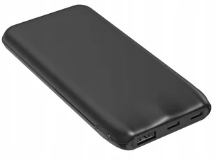PLATINET POWER BANK 10000 mAh 3,7V 37Wh 12W 2x USB-C 1x USB-A BLACK [46031] - Powerbanki - miniaturka - grafika 1