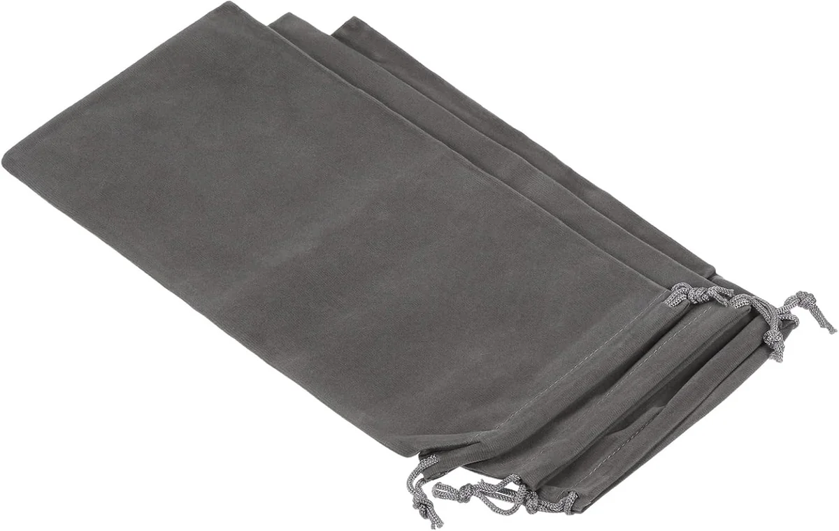 WORECZEK 3 SZTUKI 30X15CM MIĘKKI ETUI NA SZNUREK SZARY