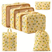 Inne - TEMU 7-częściowy zestaw organizerów podróżnych, wielofunkcyjne nylonowe torby do przechowywania z oddychającą siatką, wodoodporną powłoką i trwałymi - miniaturka - grafika 1