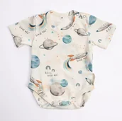 Body dla niemowląt - Baby 01213 Body Niemowlęce Kr Rękaw Kosmos Ecru 68/74 - miniaturka - grafika 1