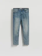 Spodnie męskie - Reserved - Jeansy slim z efektem sprania - indigo jeans - miniaturka - grafika 1