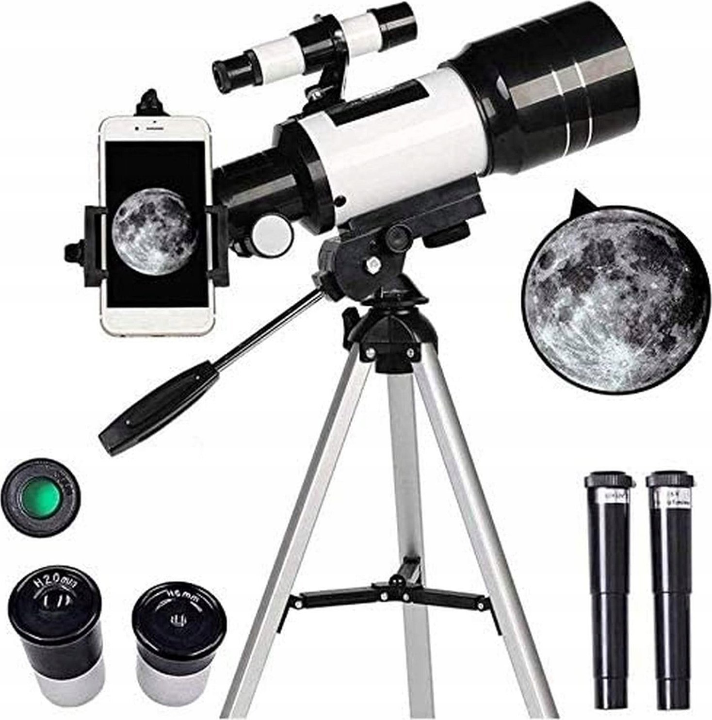 Rosfix TELESKOP ASTRONOMICZNY AKCESORIA DO OBESRWACJI PLANET UCHWYT DO SMARTFONA
