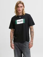 Koszulki męskie - Jack & Jones Koszulka w kolorze czarnym - miniaturka - grafika 1