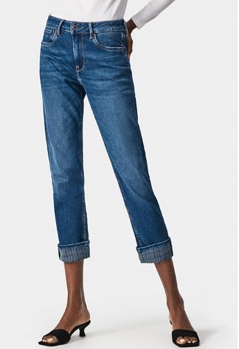 PEPE JEANS JEANSY NIEBIESKIE NA ZAMEK 7/8 DAMSKIE 30 1ZXD2_D* T4A