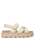 Buty dla dziewczynek - Calvin Klein Jeans Sandały V3A2-82044-1013 M Beżowy - miniaturka - grafika 1