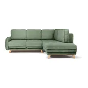 Narożniki - Jasnozielony sztruksowy rozkładany narożnik (prawostronny) Tori – Bonami Selection - miniaturka - grafika 1