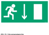Tablice BHP - TD Systems AC011 - Wyjście ewakuacyjne w prawo w dół 400x200 - miniaturka - grafika 1