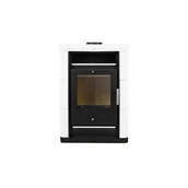 Piece wolnostojące - Nordflam Piec kominkowy Arta biała 85x60x39 - miniaturka - grafika 1