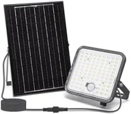 Lampy ogrodowe - Aigostar - LED Ściemnialny naświetlacz solarny z czujnikiem LED/10W/3,4V IP66 + pilot - miniaturka - grafika 1