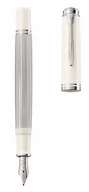 Pióra wieczne - Pelikan Souverän pióro wieczne M M405 silver-white tłoczek - miniaturka - grafika 1