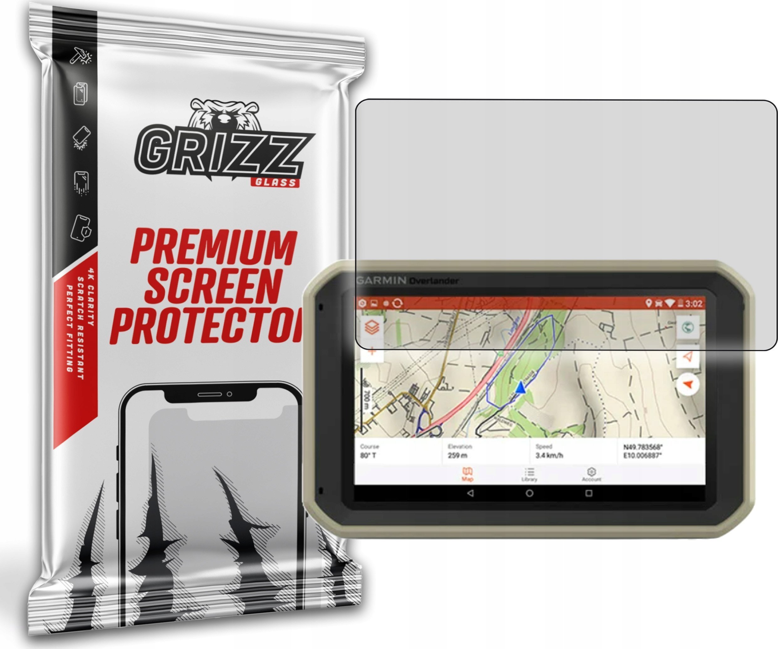 GrizzGlass Folia matowa PaperScreen do Garmin Overlander