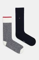 Skarpetki męskie - Tommy Hilfiger skarpetki 2-pack męskie kolor granatowy 701229842 - miniaturka - grafika 1