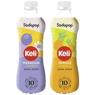 Syropy i koncentraty owocowe - 2x SYROP SODAPOP KELI ANANAS + KELI MARAKUJA KONCENTRAT DO SATURATORA 500ml - miniaturka - grafika 1