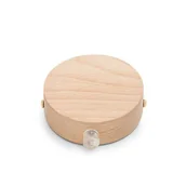 Akcesoria do oświetlenia - Drewniana osłonka sufitowa - jednokablowa, otwór boczny Kolorowe Kable - miniaturka - grafika 1