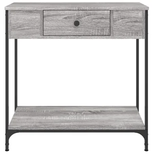 Stolik konsolowy, szary dąb sonoma, 75x34,5x75 cm Lumarko! - Konsole i sekretarzyki - miniaturka - grafika 7