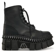 Glany damskie - Glany NEW ROCK M-WALL083CCT-S6 Czarny - miniaturka - grafika 1
