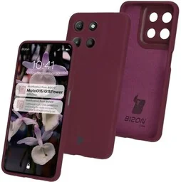 Bizon Silikonowe etui Soft Case do Motorola Moto G15 / G15 Power, ciemnofioletowe - Etui i futerały do telefonów - miniaturka - grafika 1