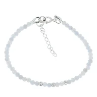 Bransoletki - Bransoletka - fasetowany Chalcedon i srebro - miniaturka - grafika 1