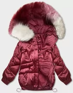 Kurtki damskie - KRÓTKA KURTKA OVERSIZE BORDOWA (H-1109-25) - Z-DESIGN - miniaturka - grafika 1