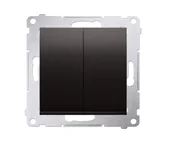 Wyłączniki światła i elektryczne - Wyłącznik schodowy podwójny bez piktogramu SIMON 54 - antracyt mat - miniaturka - grafika 1