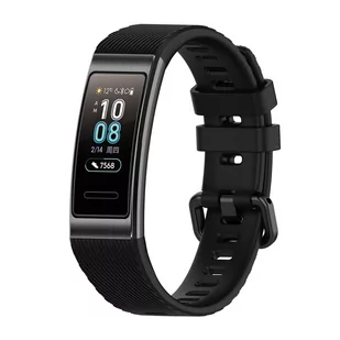 Pasek opaska silikonowa do Huawei Band 3 Pro/4 Pro "Czarny" - Akcesoria do smartwatchy - miniaturka - grafika 1