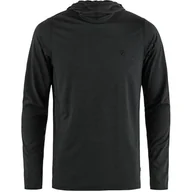 Swetry męskie - FJALLRAVEN 87199-550 Abisko Sun-Hoodie M długi sweter męski, czarny, rozmiar XS - miniaturka - grafika 1