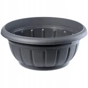 Pozostałe akcesoria do uprawy roślin - Misa Doniczka Plastikowa Na Kwiaty 34CM Grafitowa - miniaturka - grafika 1